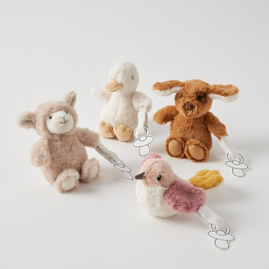 Soft Plush Lamb Dummy Clip