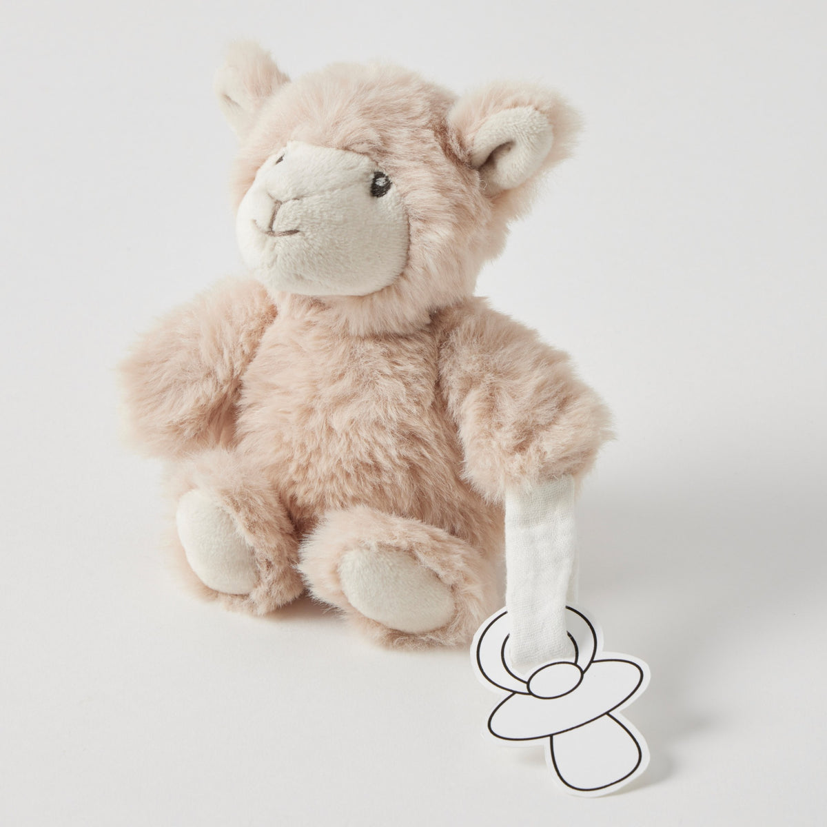 Soft Plush Lamb Dummy Clip