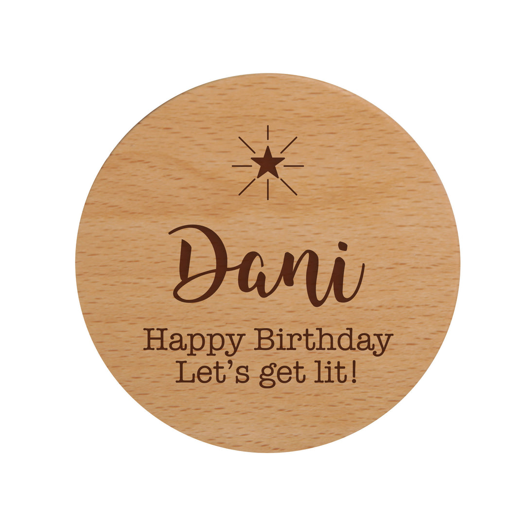 Personalised Birthday Scented Soy Candle - Lid Design 2