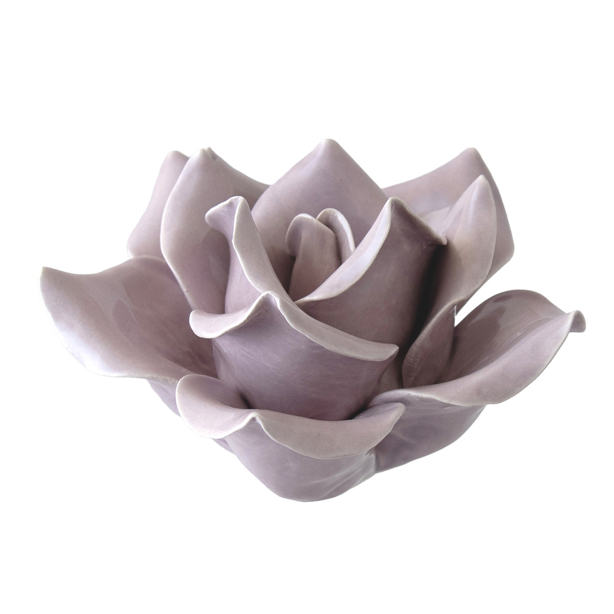 Spring Ceramic Rose Ornament - Lilac