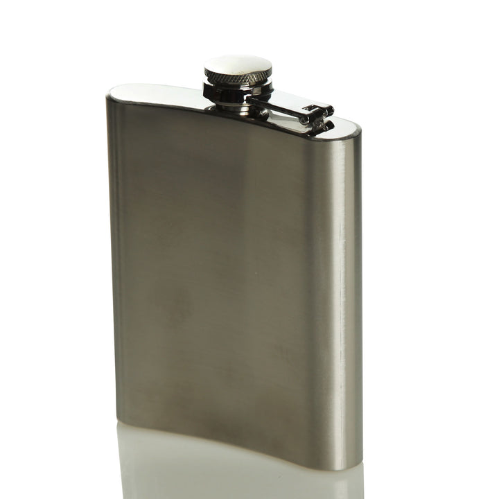 Personalised Number 1 Soccer Fan Stainless Steel Hip Flask - Matt Finish