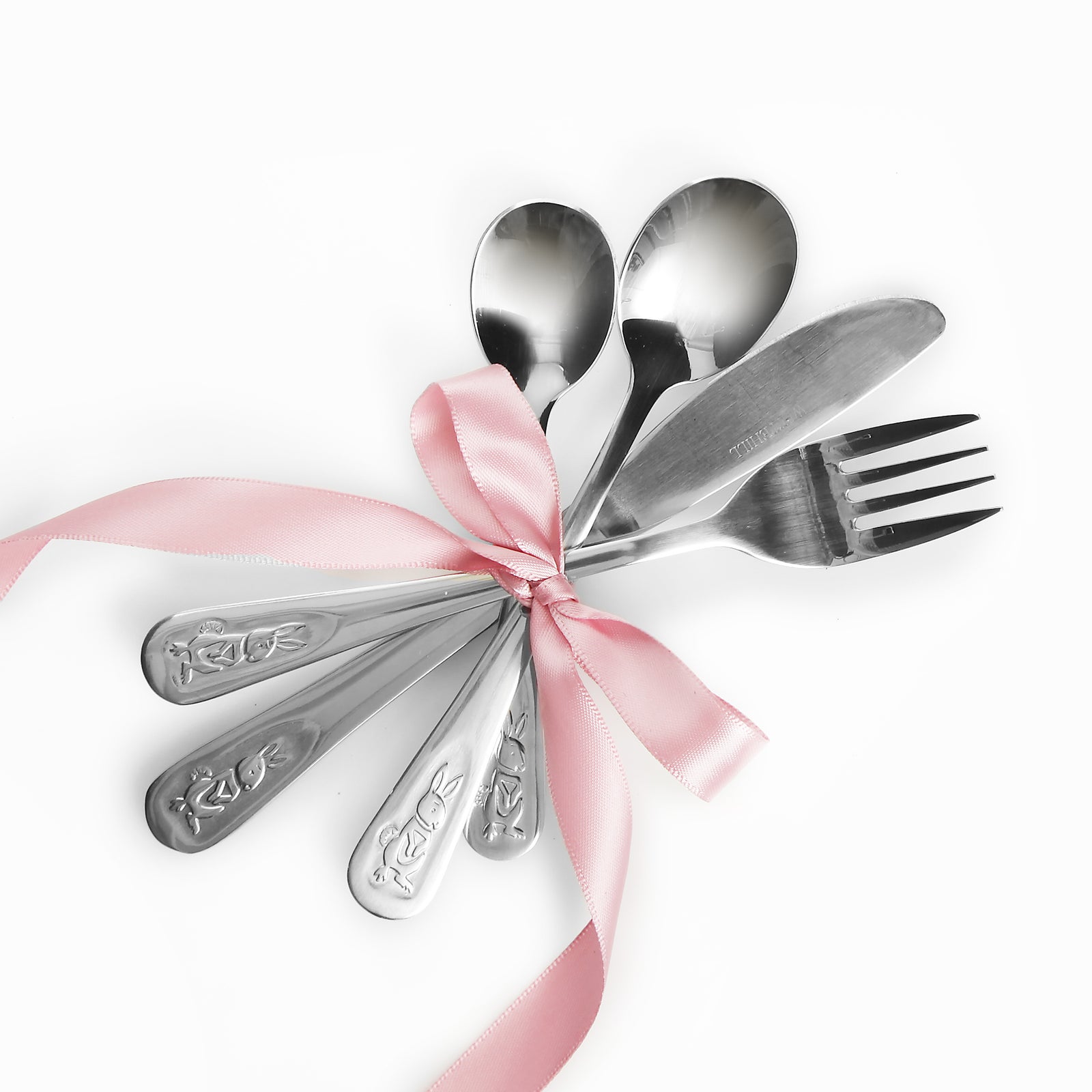 Stainless Steel 4 Piece Children's Cutlery Set - Bunny