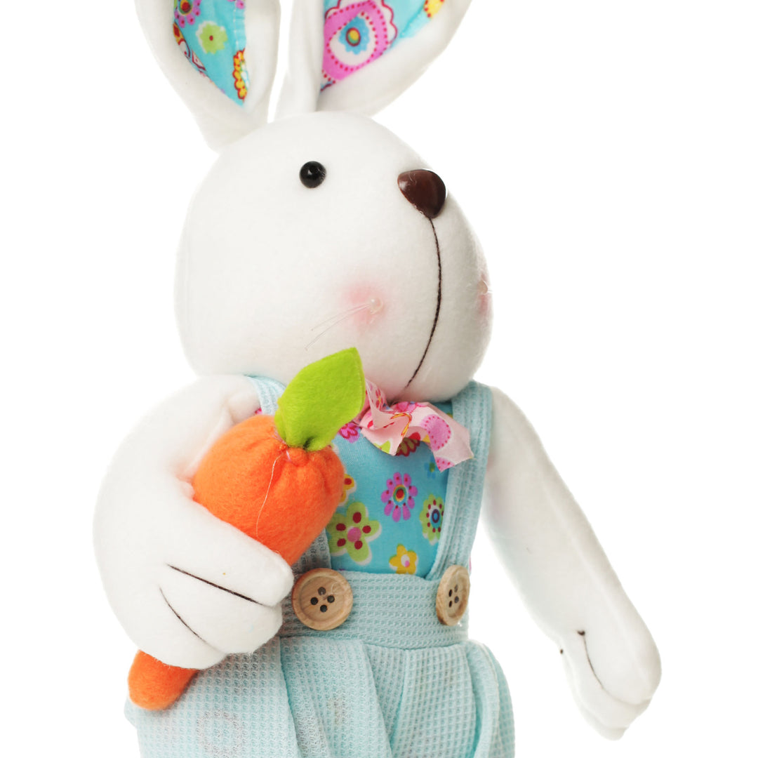 Standing  Bright Plush Bunny Blue