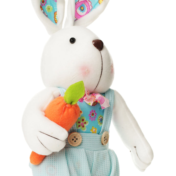 Standing  Bright Plush Bunny Blue