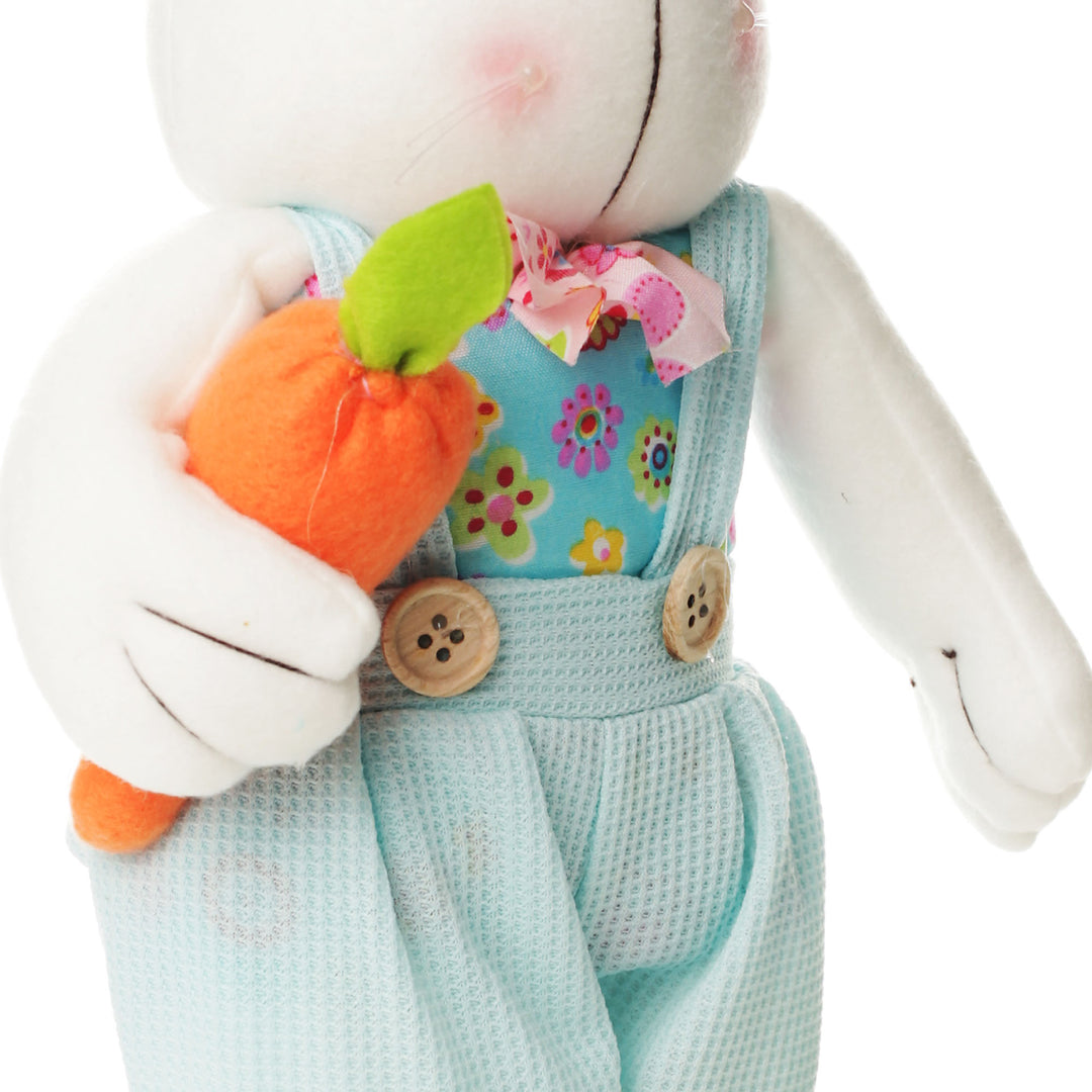 Standing  Bright Plush Bunny Blue