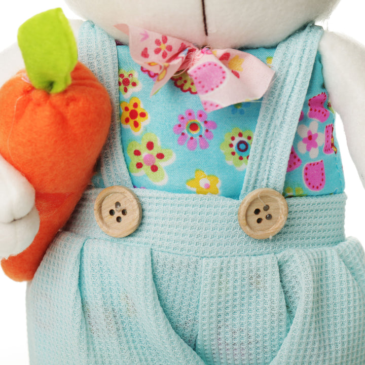 Standing  Bright Plush Bunny Blue