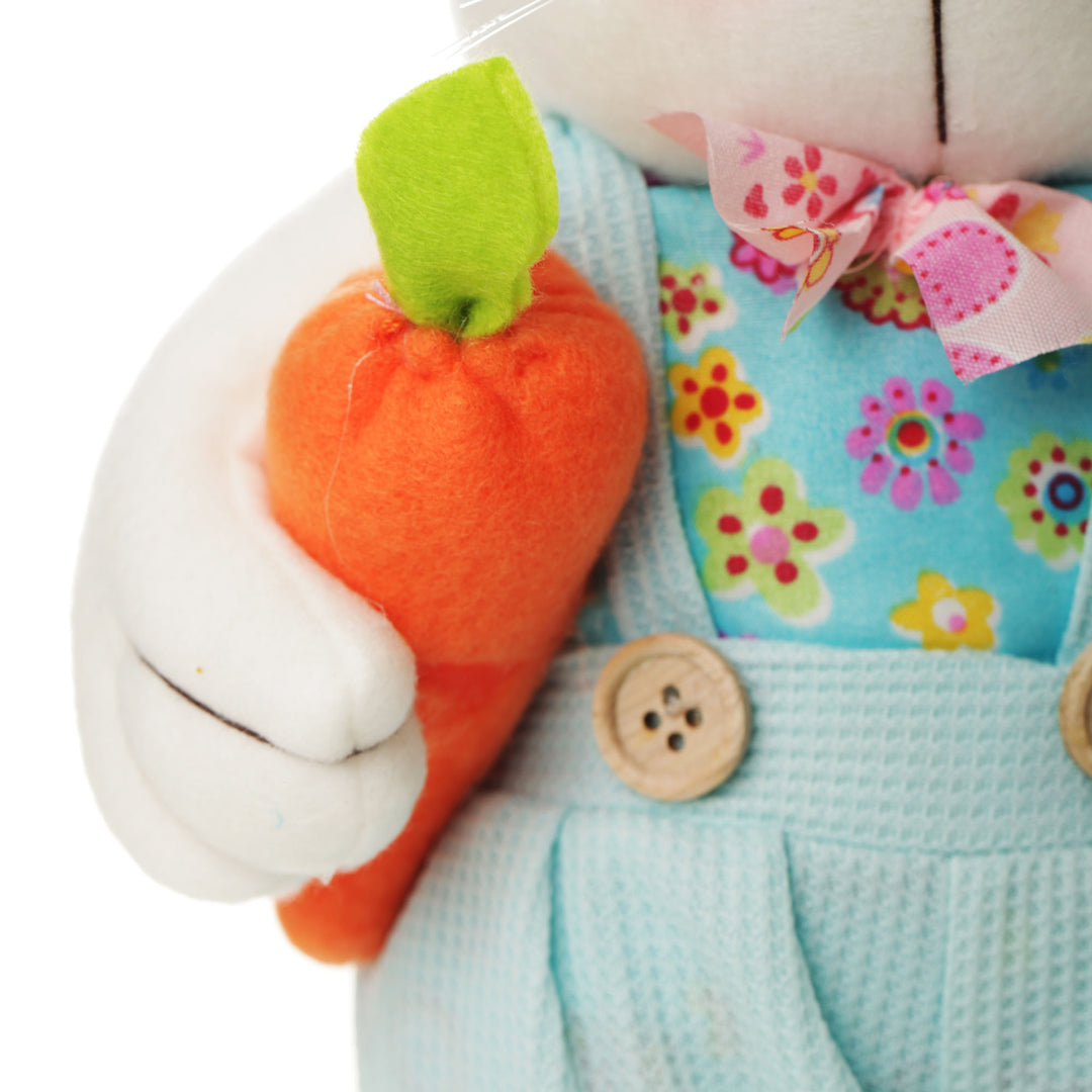 Standing  Bright Plush Bunny Blue