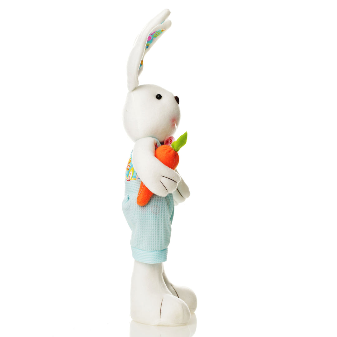 Standing  Bright Plush Bunny Blue