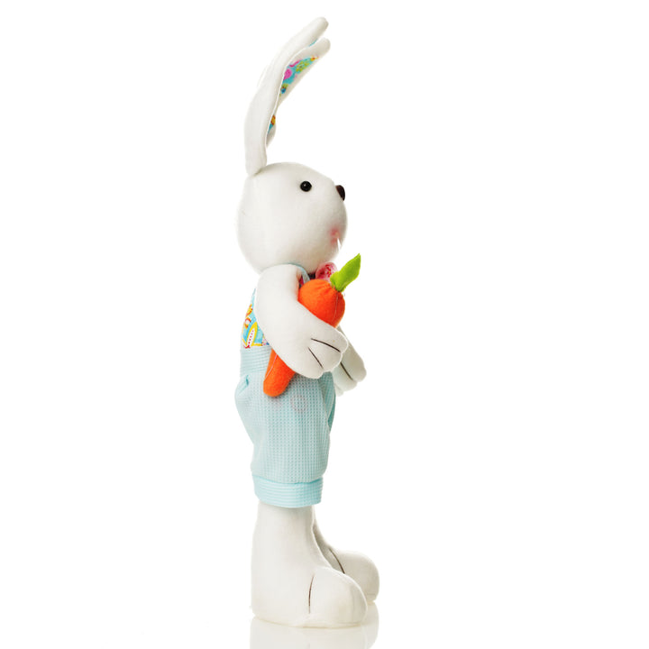 Standing  Bright Plush Bunny Blue