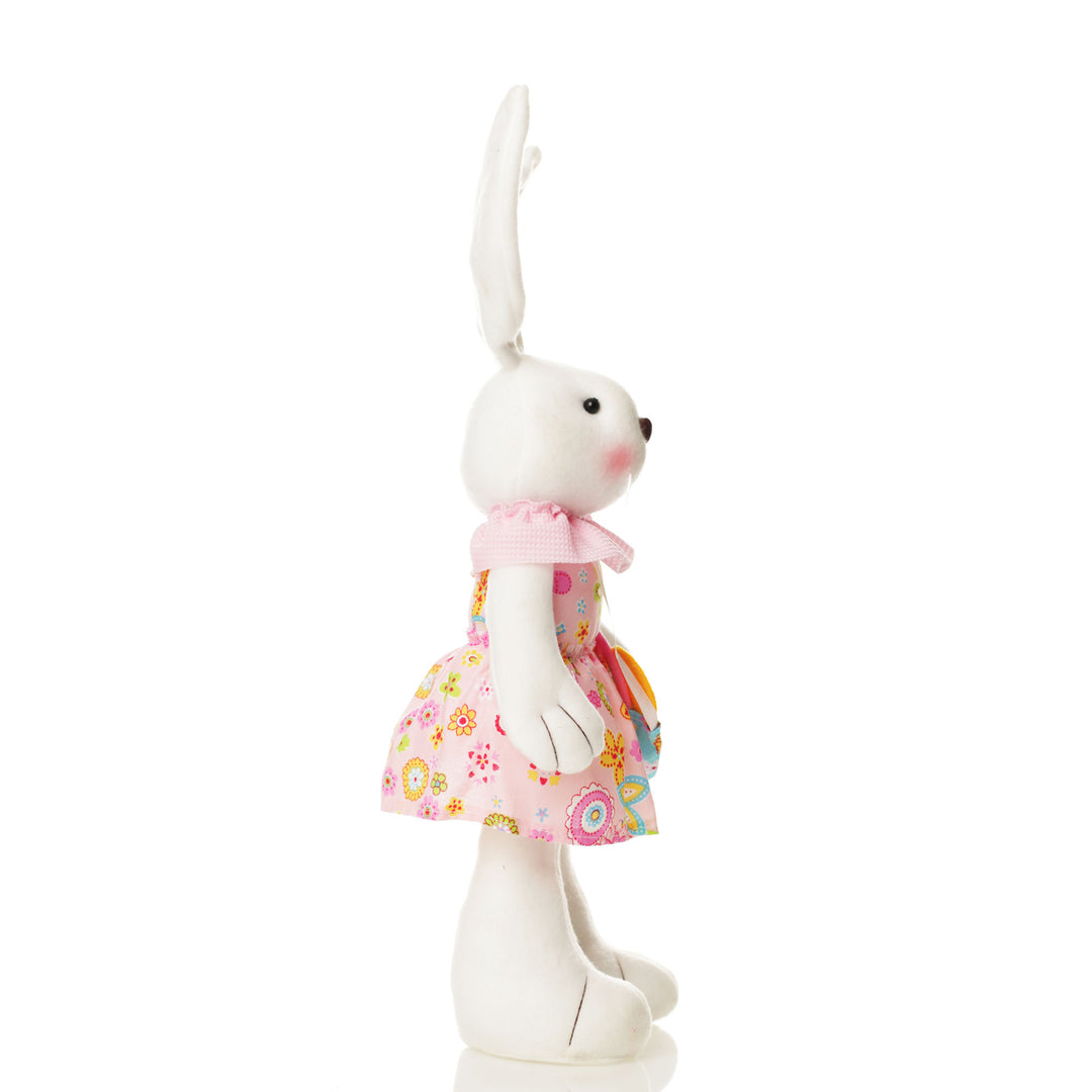  Standing  Bright Plush Bunny Pink