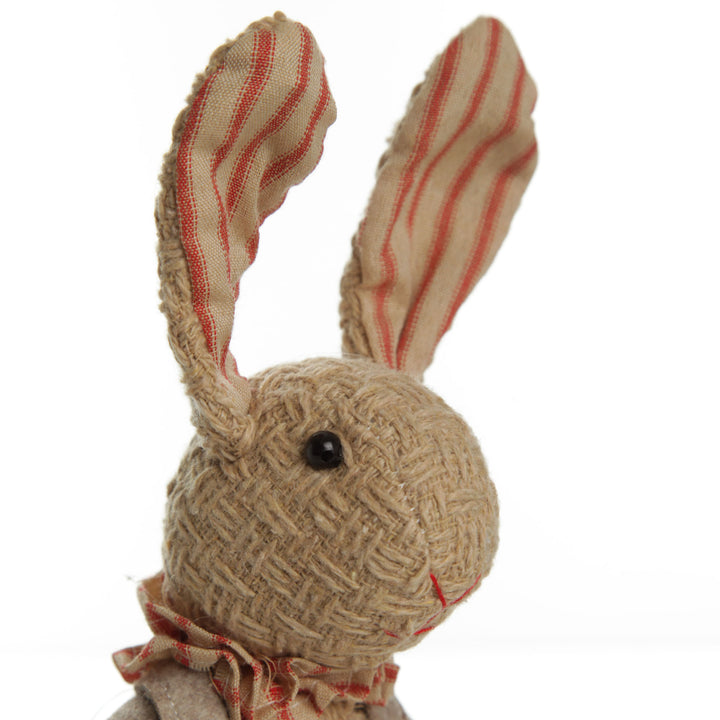 Standing Striped Fabric Girl Bunny Rabbit