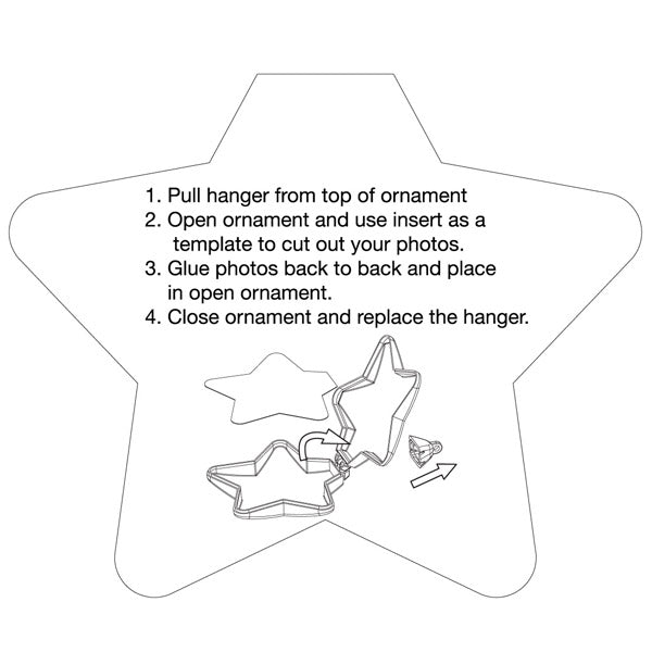 Photo Star Ornament Template