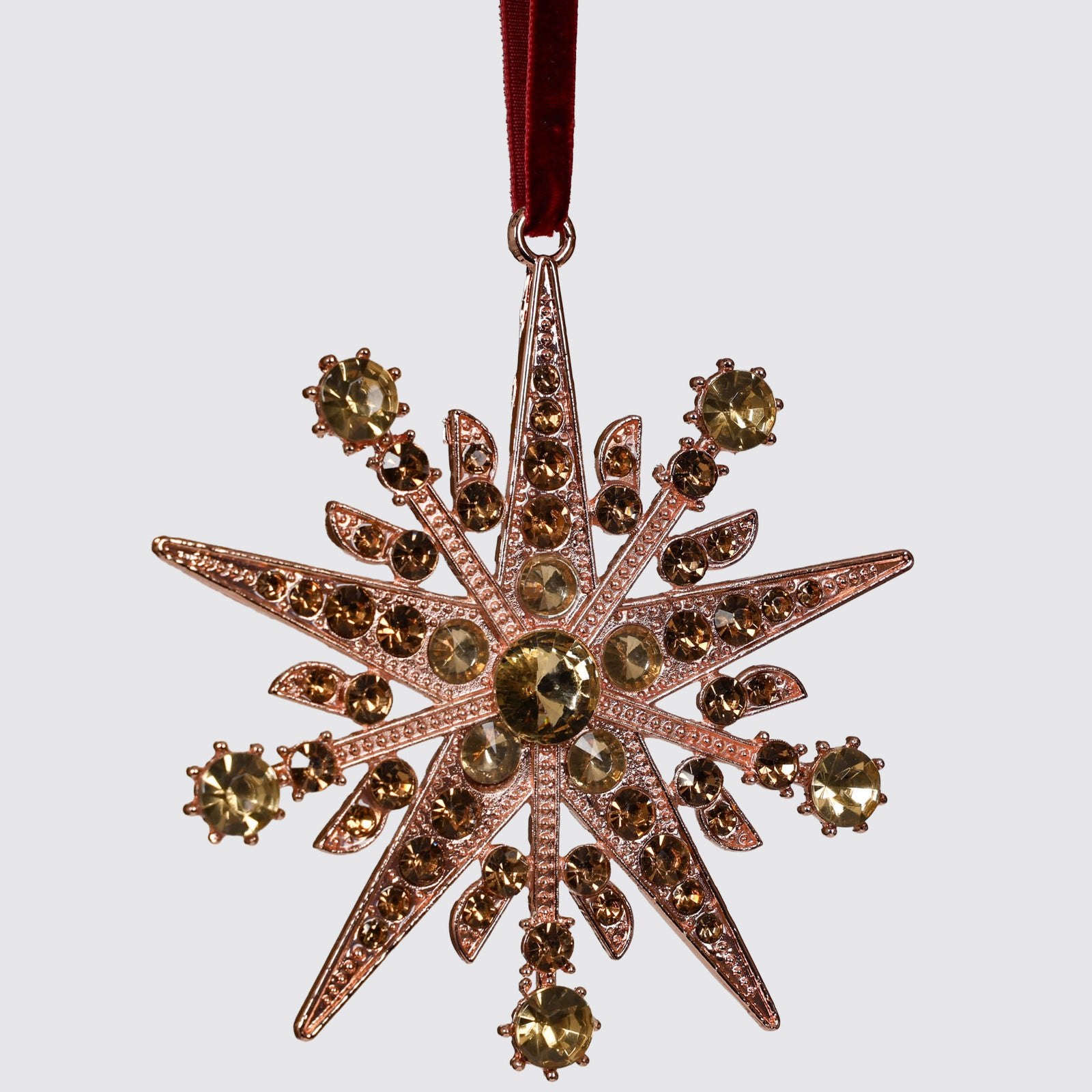 Rose Gold Starburst Christmas Tree Decoration 