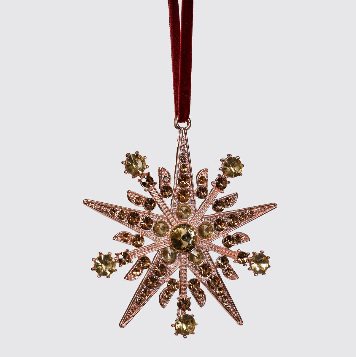 Rose Gold Starburst Christmas Tree Decoration 