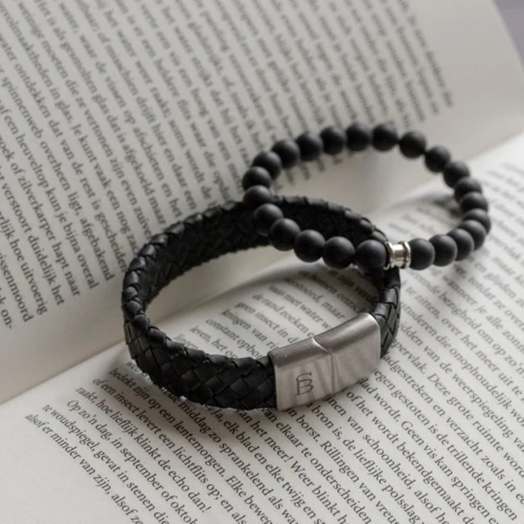 steel-barnett-stones-basic-matte-black-stone-stretch-bead-bracelet-medium