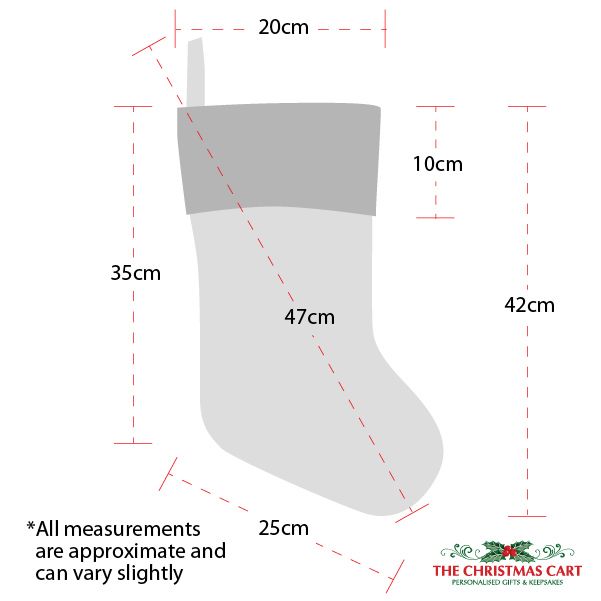 Personalised Dark Red Velvet Christmas Stocking