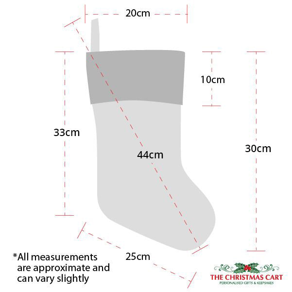 Personalised Teddy Bear Christmas Stocking