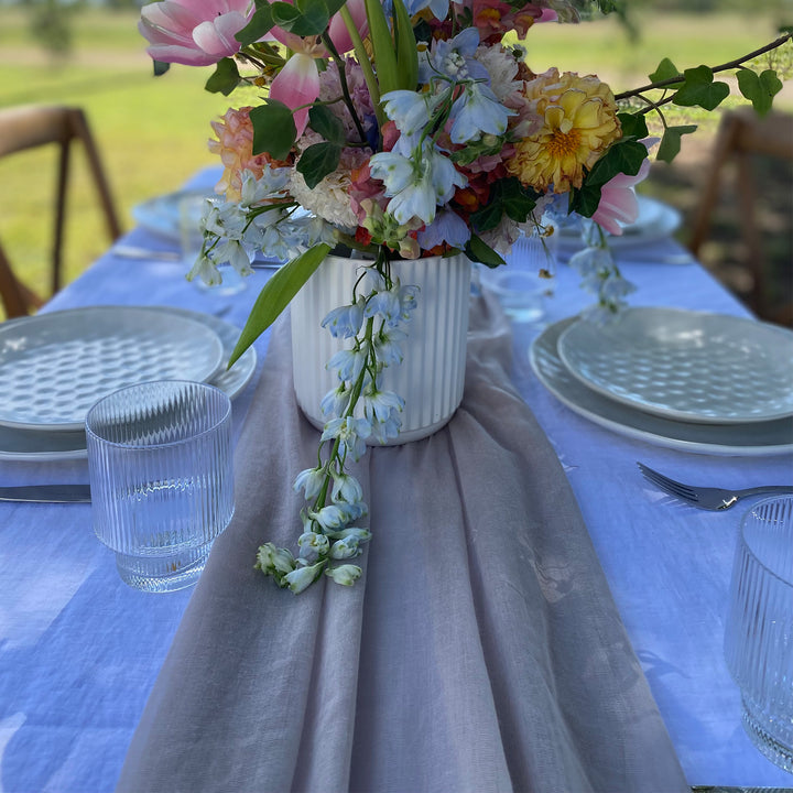 Stone Muslin Cloth Long Table Runner - 4.5m