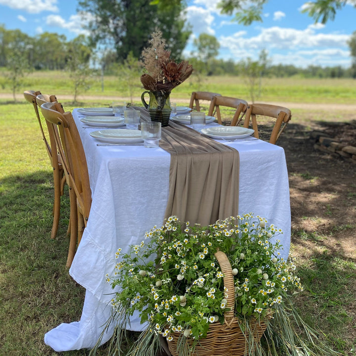 Stone Velvet Long Table Runner - 4.5m