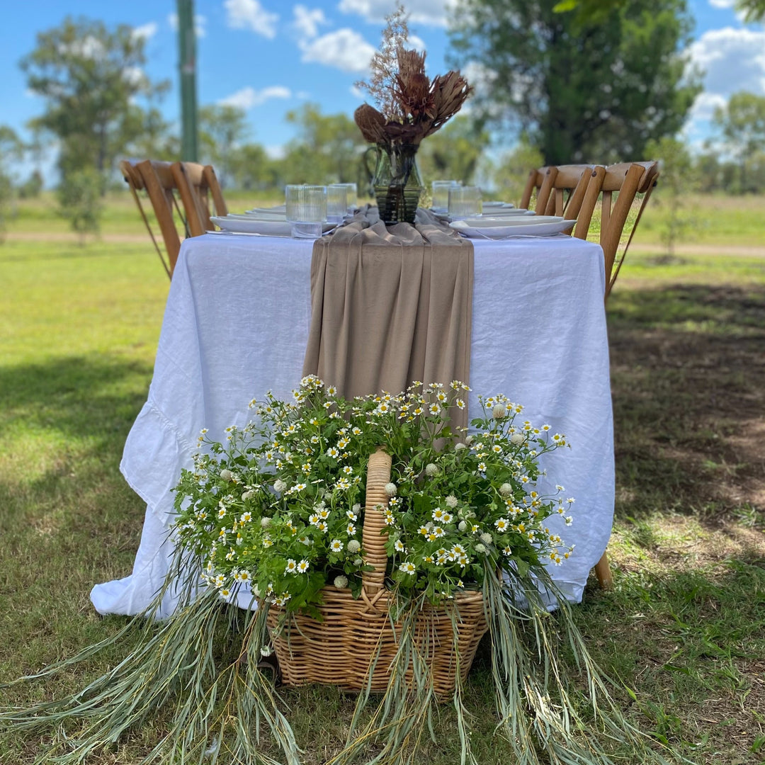 Stone Velvet Long Table Runner - 4.5m