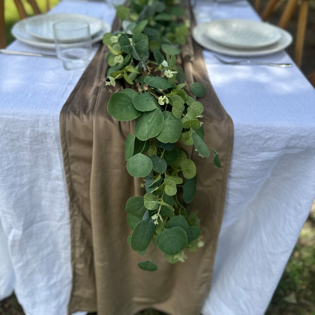 Natural Stone Velvet Long Table Runner - 4.5m