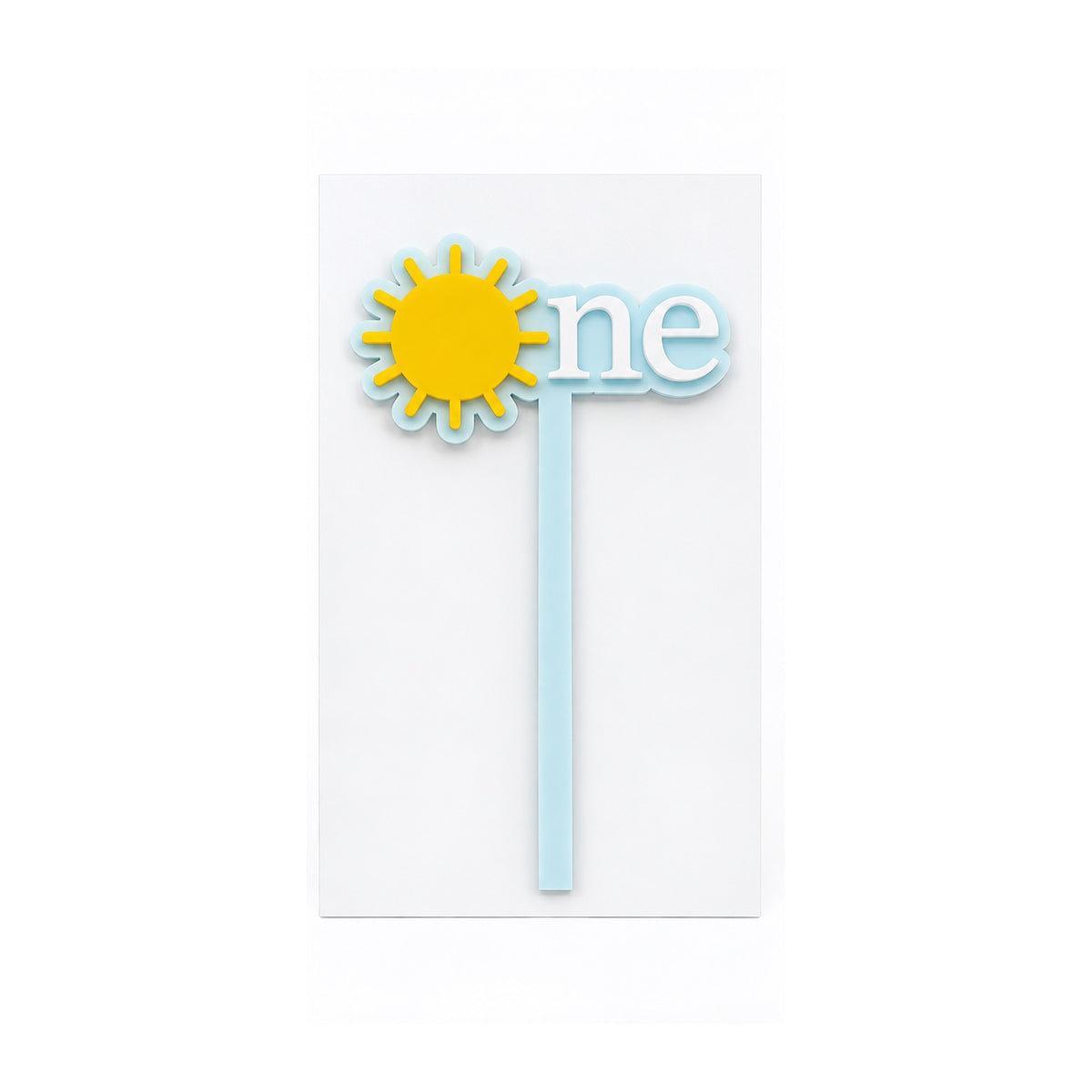 Sun One Acrylic Cut Double Layer Cake Topper