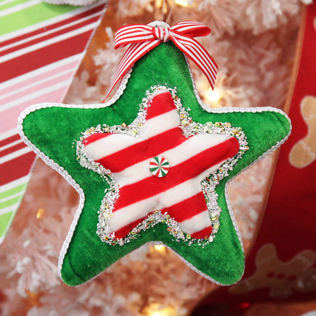 Candy Cane Star Christmas Decoration