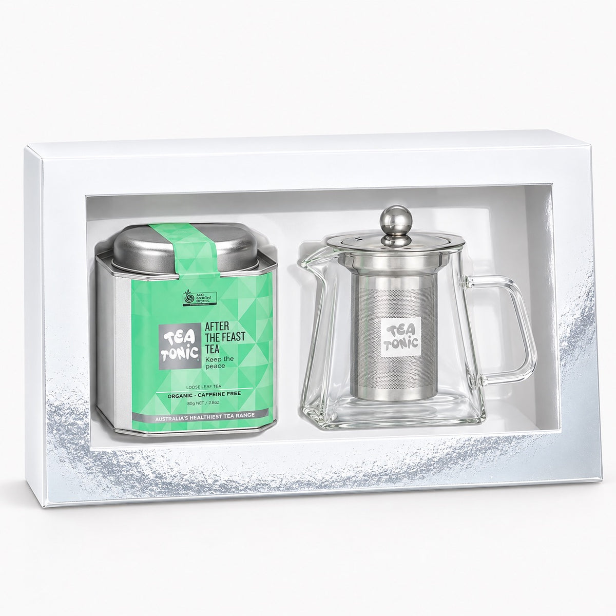 Tea Caddy and Tea Pot Gift Set - After The Feast Tea