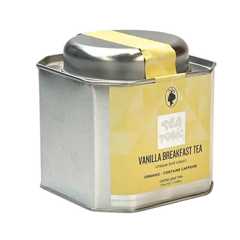 Tea Caddy and Tea Pot Gift Set - Vanilla Breakfast Tea