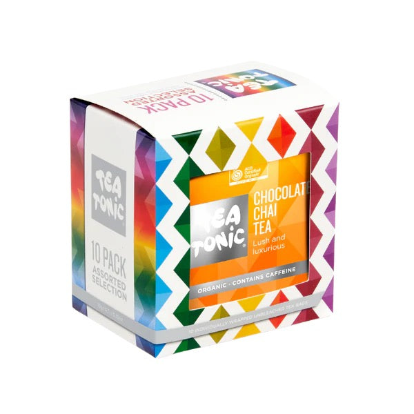 Tea Tonic Colourful Teabag Box - 10 Pack