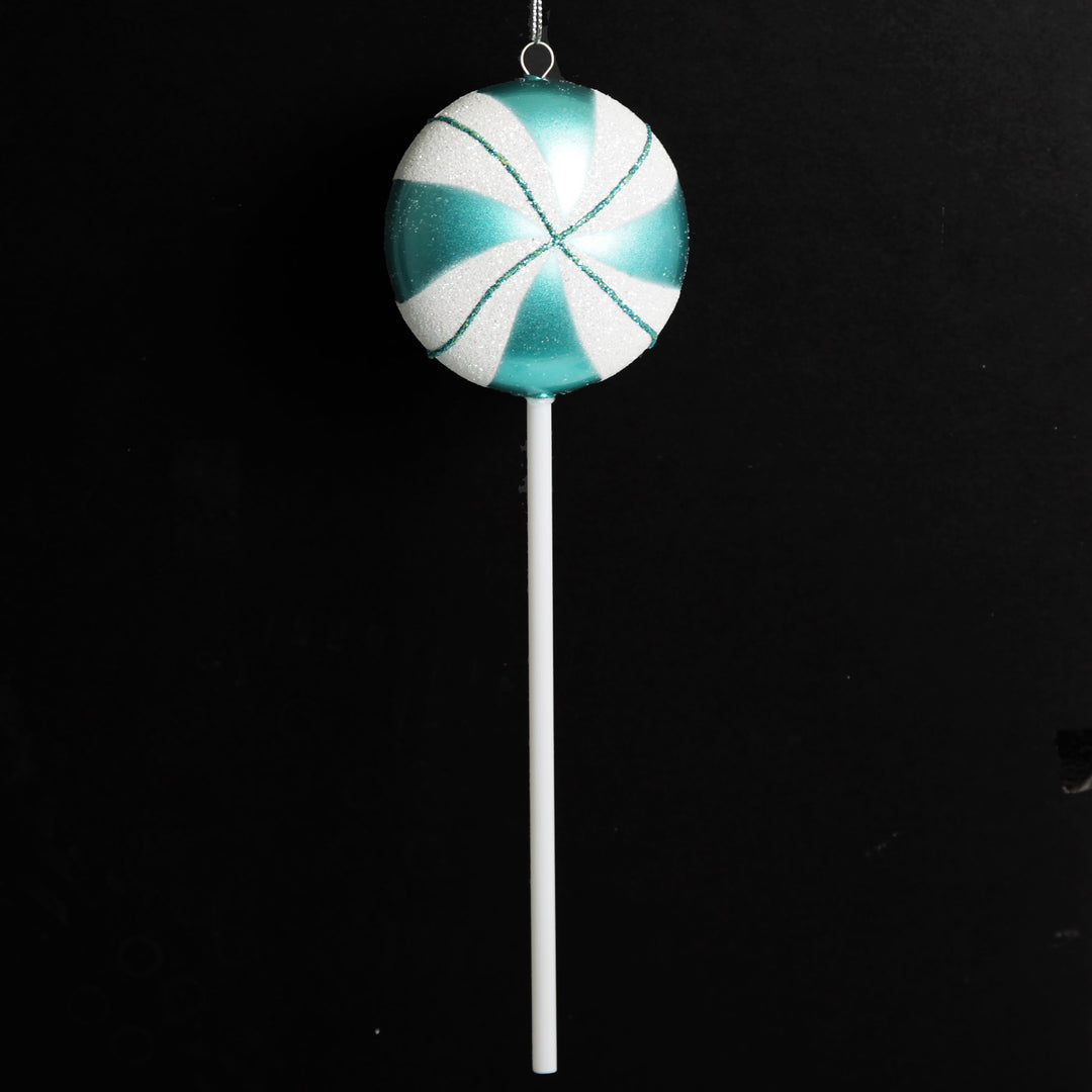Teal Peppermint Lollipop Tree Decoration