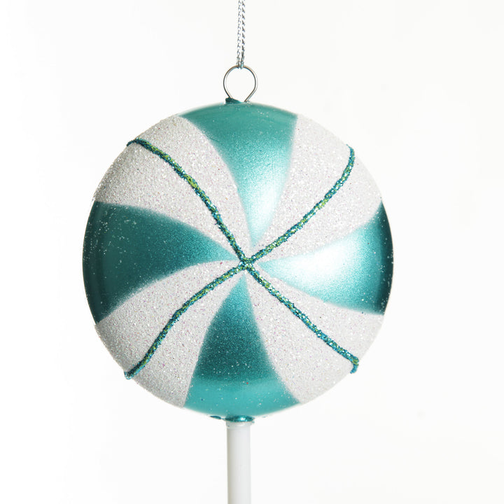Teal Peppermint Lollipop Tree Decoration