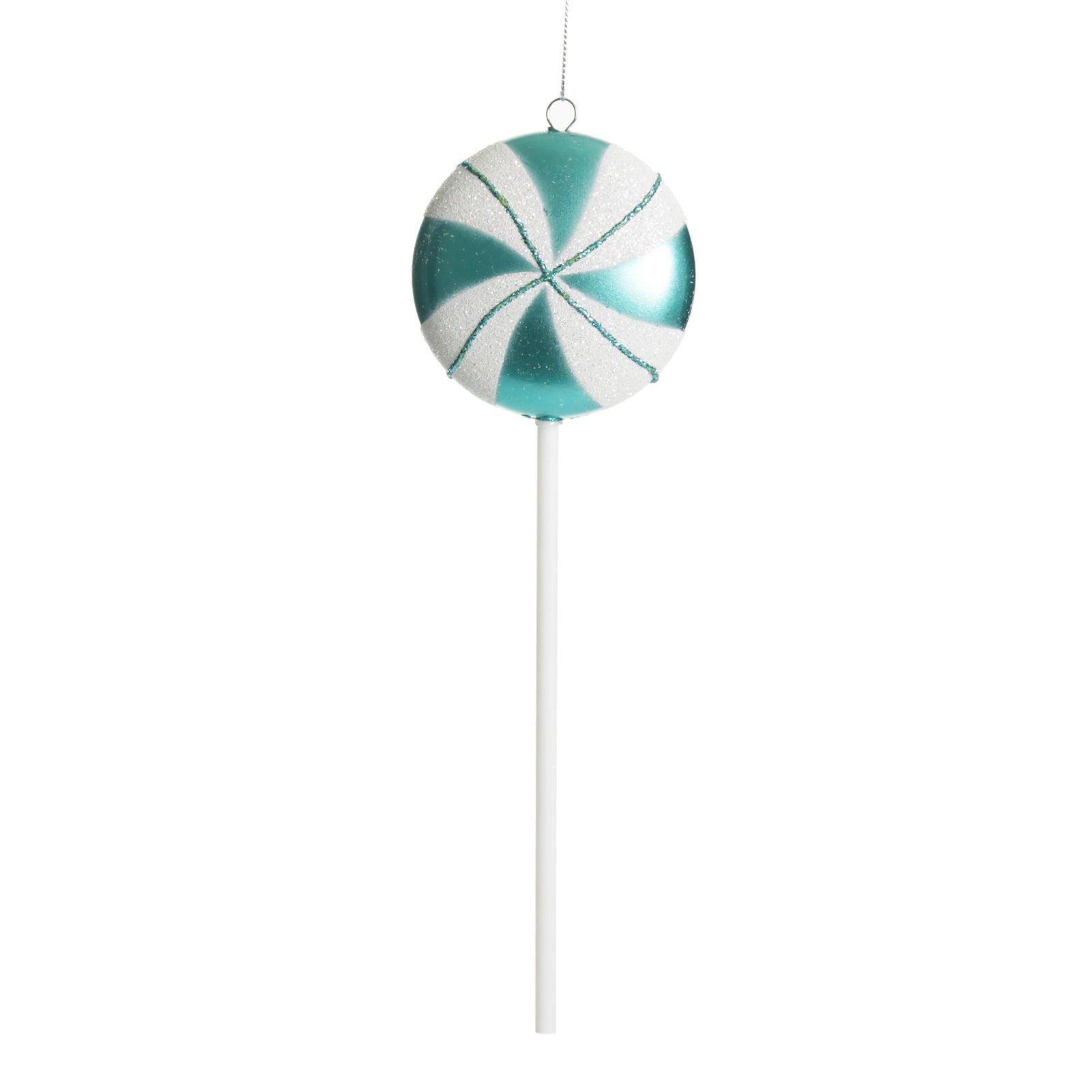 Teal Peppermint Lollipop Tree Decoration