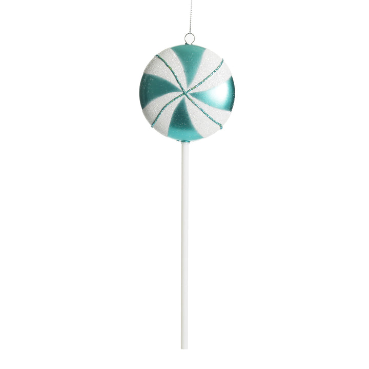 Teal Peppermint Lollipop Tree Decoration