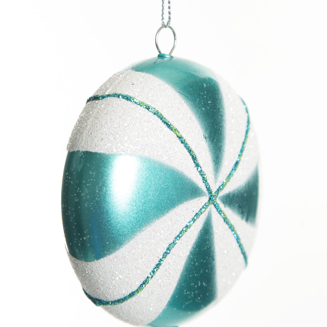Teal Peppermint Lollipop Tree Decoration