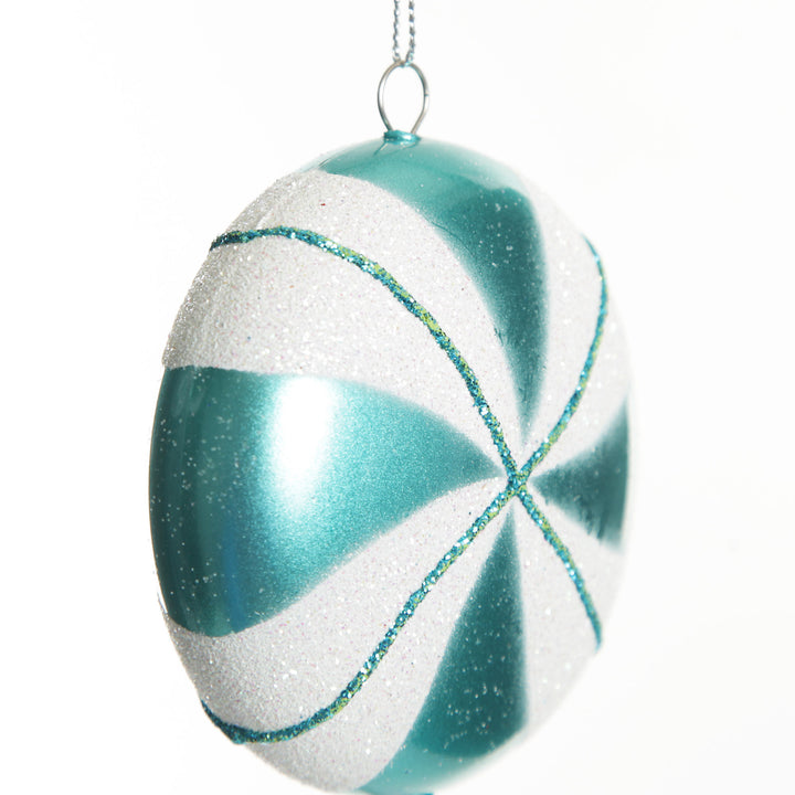 Teal Peppermint Lollipop Tree Decoration