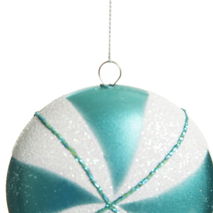 Teal Peppermint Lollipop Tree Decoration