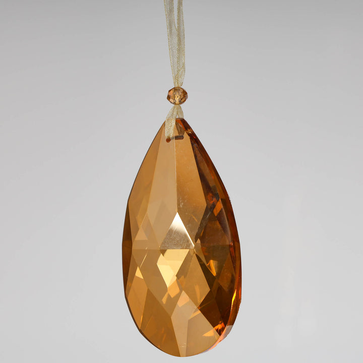 Tear Drop Crystal Champagne Tree Ornament 9cm