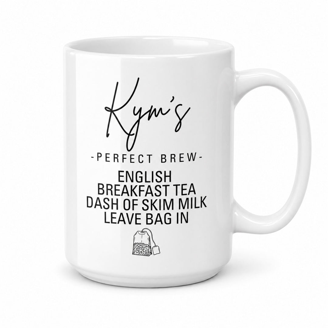 The Perfect Brew Personalised Drink Order Mug