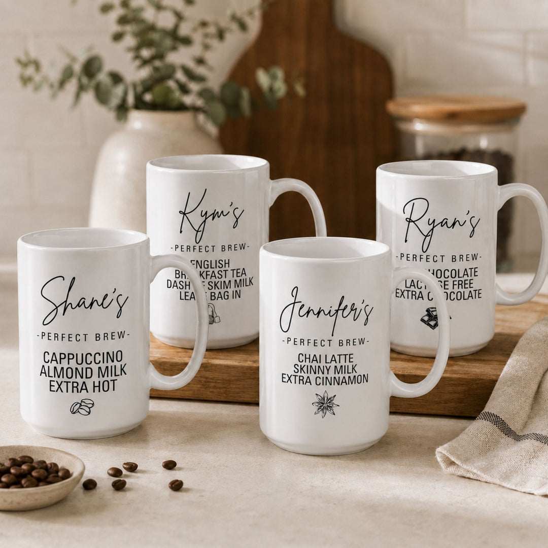 The Perfect Brew Personalised Drink Order Mug