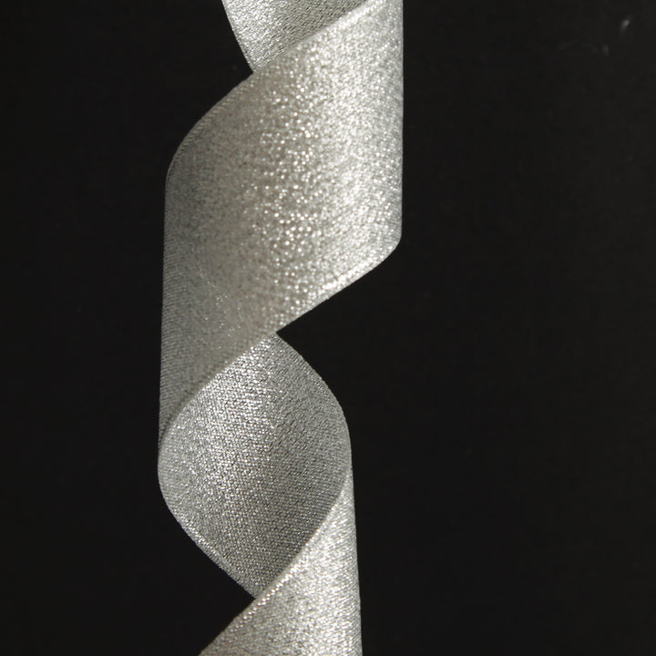 Three Assorted Silver and Blue Braid and Glitter Christmas Ribbons