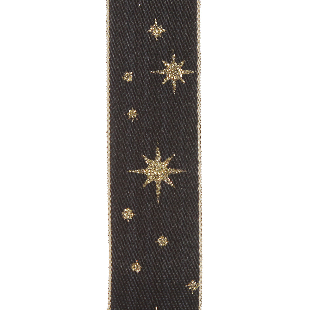 Three Assorted Silver and Blue Braid and Glitter Christmas Ribbons
