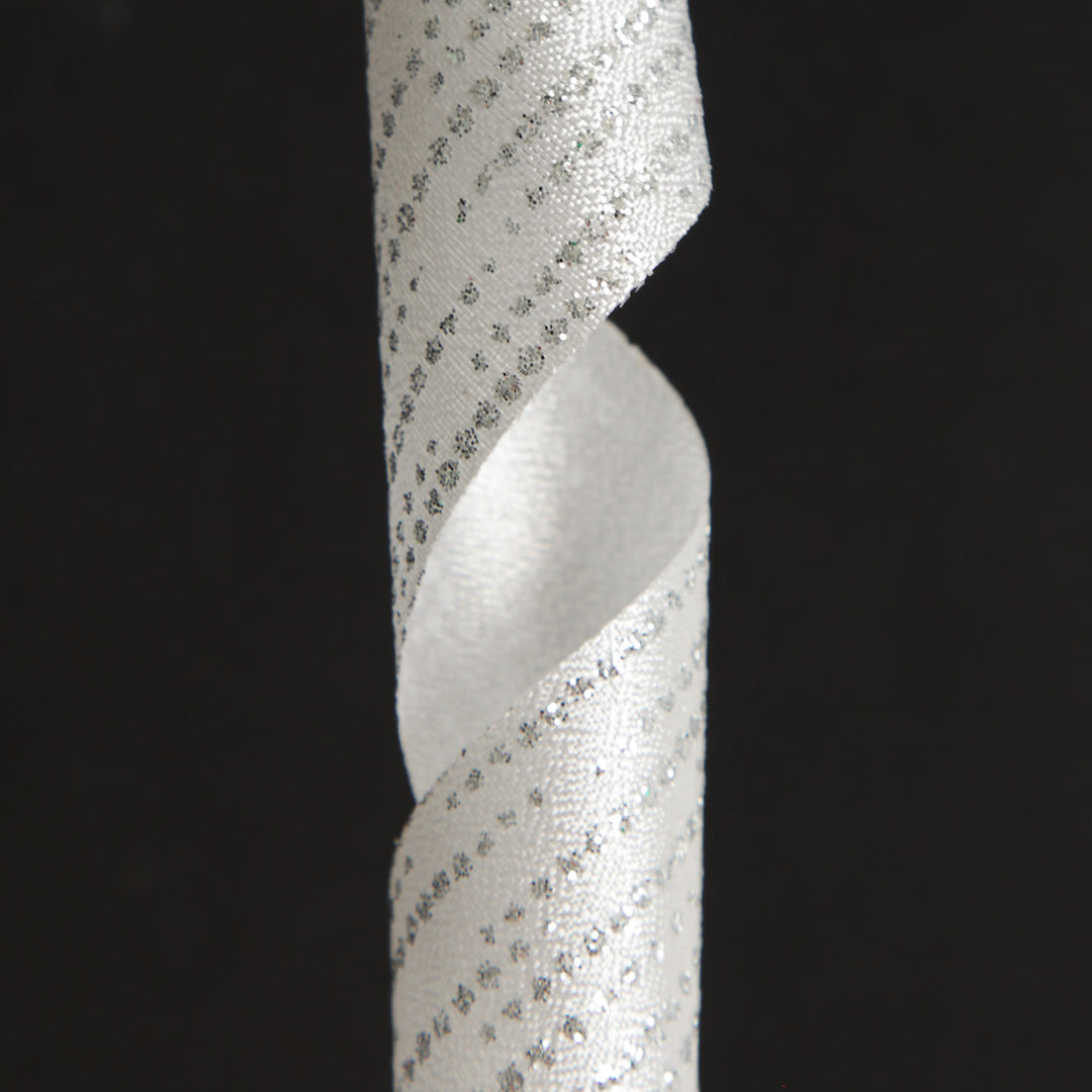 Three Assorted Silver Snowflakes and Dots Christmas Ribbons
