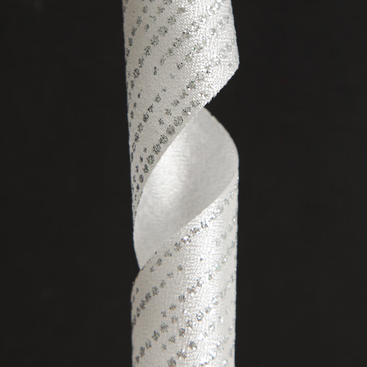 Three Assorted Silver Snowflakes and Dots Christmas Ribbons