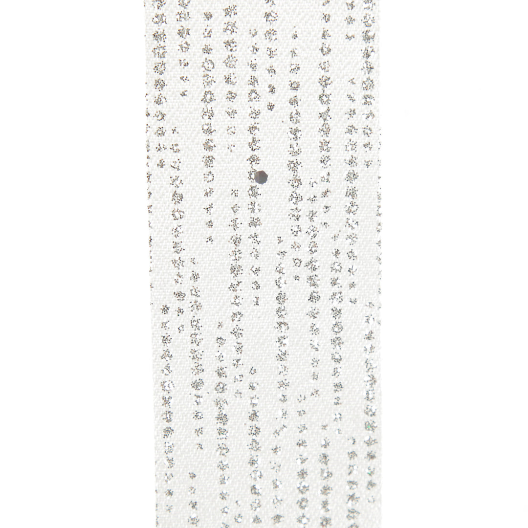 Three Assorted Silver Snowflakes and Dots Christmas Ribbons