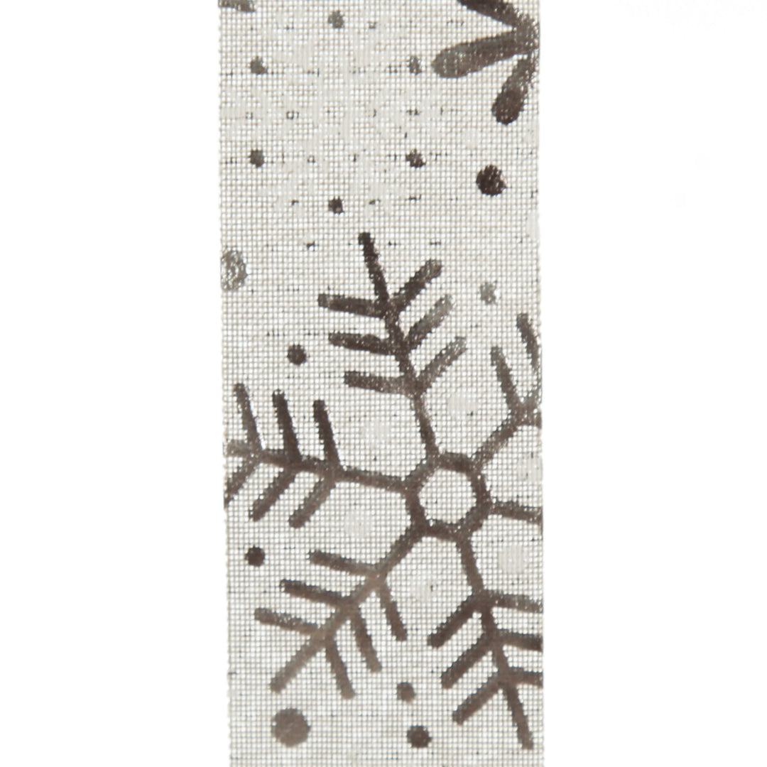 Three Assorted Silver Snowflakes and Dots Christmas Ribbons