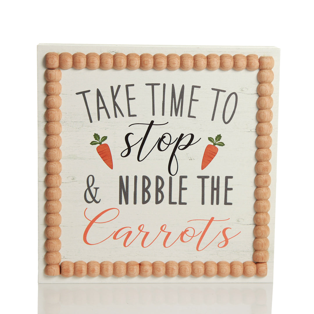 Time To Nibble The Carrots Easter Sign