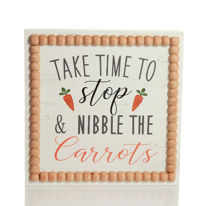 Time To Nibble The Carrots Easter Sign