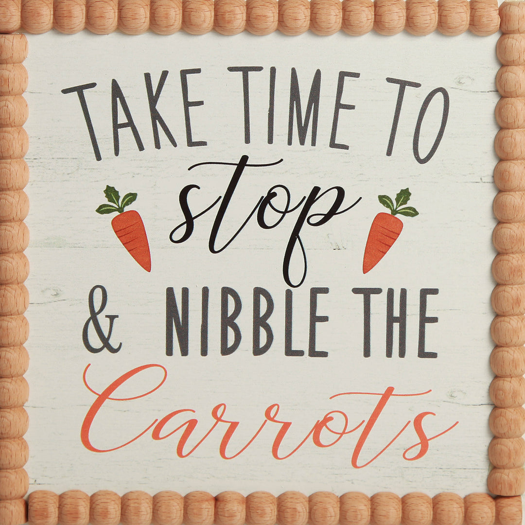 Time To Nibble The Carrots Easter Sign