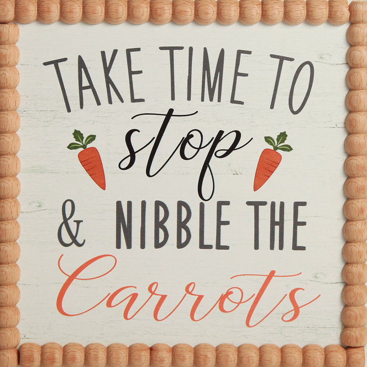 Time To Nibble The Carrots Easter Sign